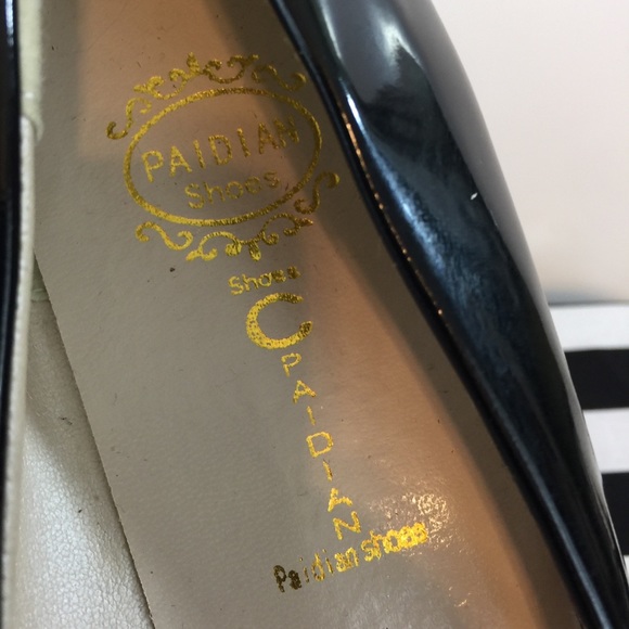 Paidian Black Patent Leather Wedge Size 39 (US 9) - Picture 2 of 7